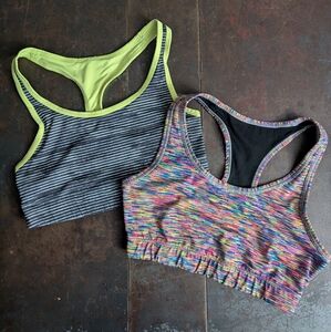 Striped and Multicolor Sports Bras